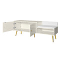 Modern Shoe Storage Bench With Hidden Storage And Upholstered Cushions For Bedside, Living Room And Entryway Antique White Antique White Mdf Metal
