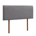 Grey Curved Adjustable Headboard Queen Grey Linen