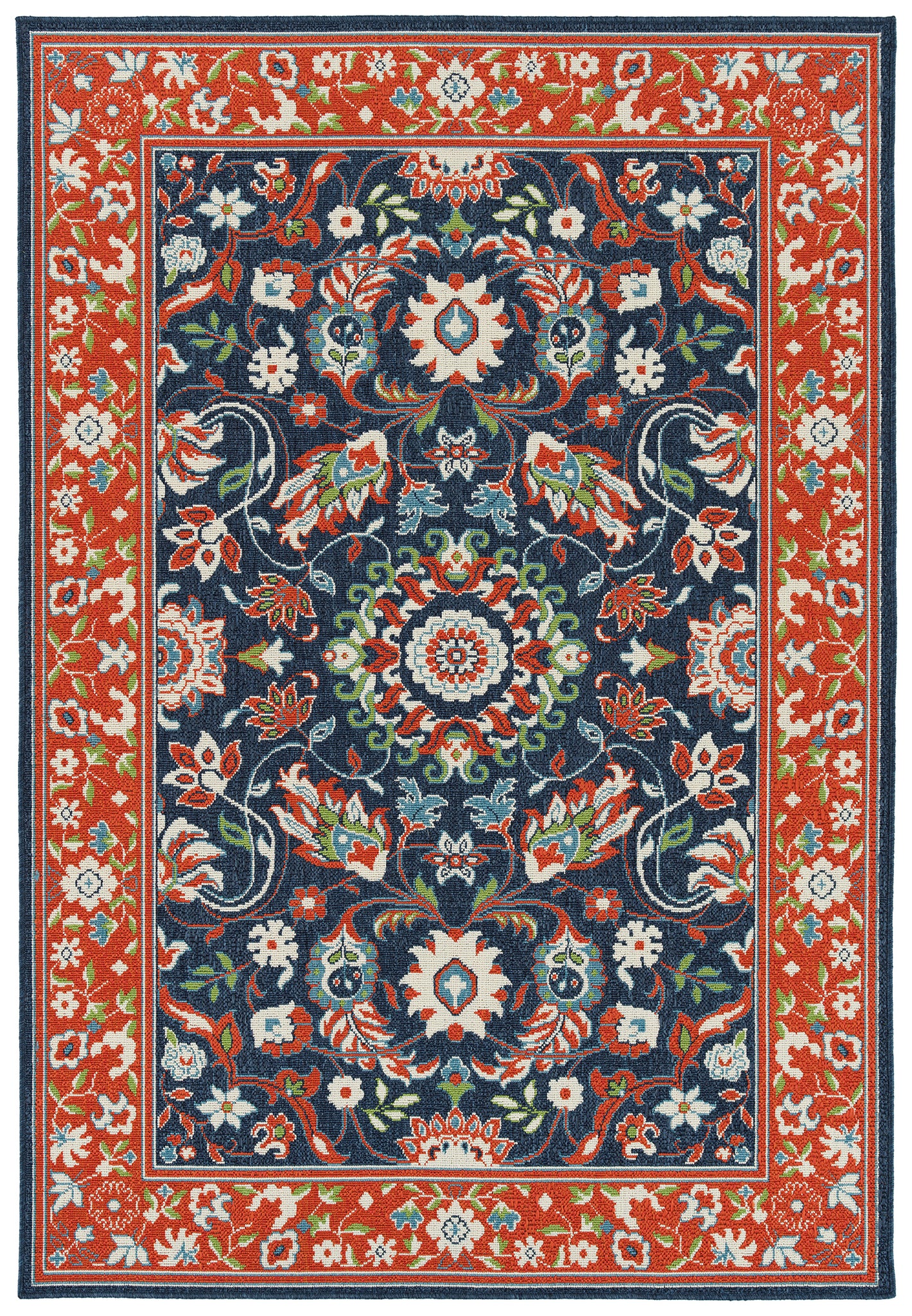 Casual, Traditional,Global Inspired, Textured Loop Pile 7'2"X 10'5" Rectangle Area Rug Tangerine Polypropylene