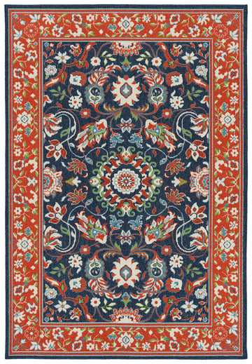 Casual, Traditional,Global Inspired, Textured Loop Pile 7'2"X 10'5" Rectangle Area Rug Tangerine Polypropylene