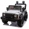Licensed Land Rover Defender Volta 5008 24V Kids Ride On Car W Parents Control,2Wd,Four Wheel Suspension,Bluetooth,Mp3,Music,Adjustable Volume,Power Display,Led Lights,Speeds 1.86 3.11Mph For Kids 3 7 White Polypropylene