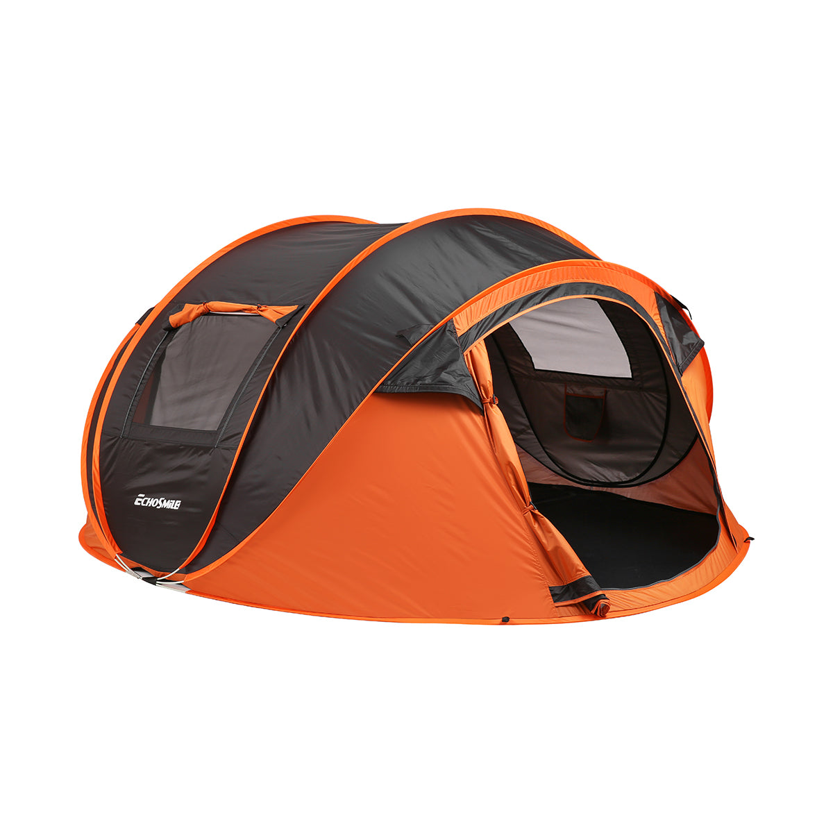 polyethylene tent 5 8 Person Black Orange Pop Up Camping Boat Tent Black Cream Polyethylene