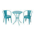 Lourdes 3 Pc Kd Metal Set Teal Iron