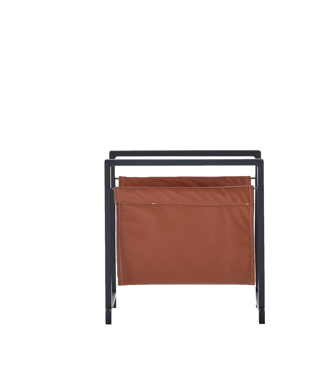 Edurano Magazine Holder Brown Brown Contemporary Vinyl Metal