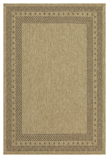 Earth Gc Ntl1007 Jute Mocha 5 Ft. 3 In. X 7 Ft. 3 In. Indoor Outdoor Area Rug Natural & Light Brown Polyester Polypropylene