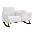 Emerson Nursery Rocker In Ivory Ivory Fabric