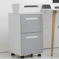 3 Drawer Mobile Locking File Cabinet, Rolling Filing Cabinet For Letter A4 Size With 5 Wheels,Grey Grey Metal