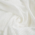 Yarn Dye Sheer Curtain Panel Pair 2 Pcs Window Panels White Polyester