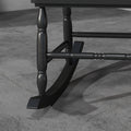 Outsunny Outdoor Wood Rocking Chair, 350 Lbs. Porch Rocker With High Back For Garden, Patio, Balcony, Black Black Wood