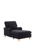 Modern Mid Century Indoor Oversized Chaise Lounger Comfort Sleeper Sofa With Soild Wood Legs Black Foam 1 Seat
