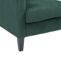 Coolmore Modern Accent Chair,Upholstered Armchair With Scooped Arms For Bedroom,Apartment,Studio,Office,Waiting Room Emerald Corduroy Emerald Foam Corduroy