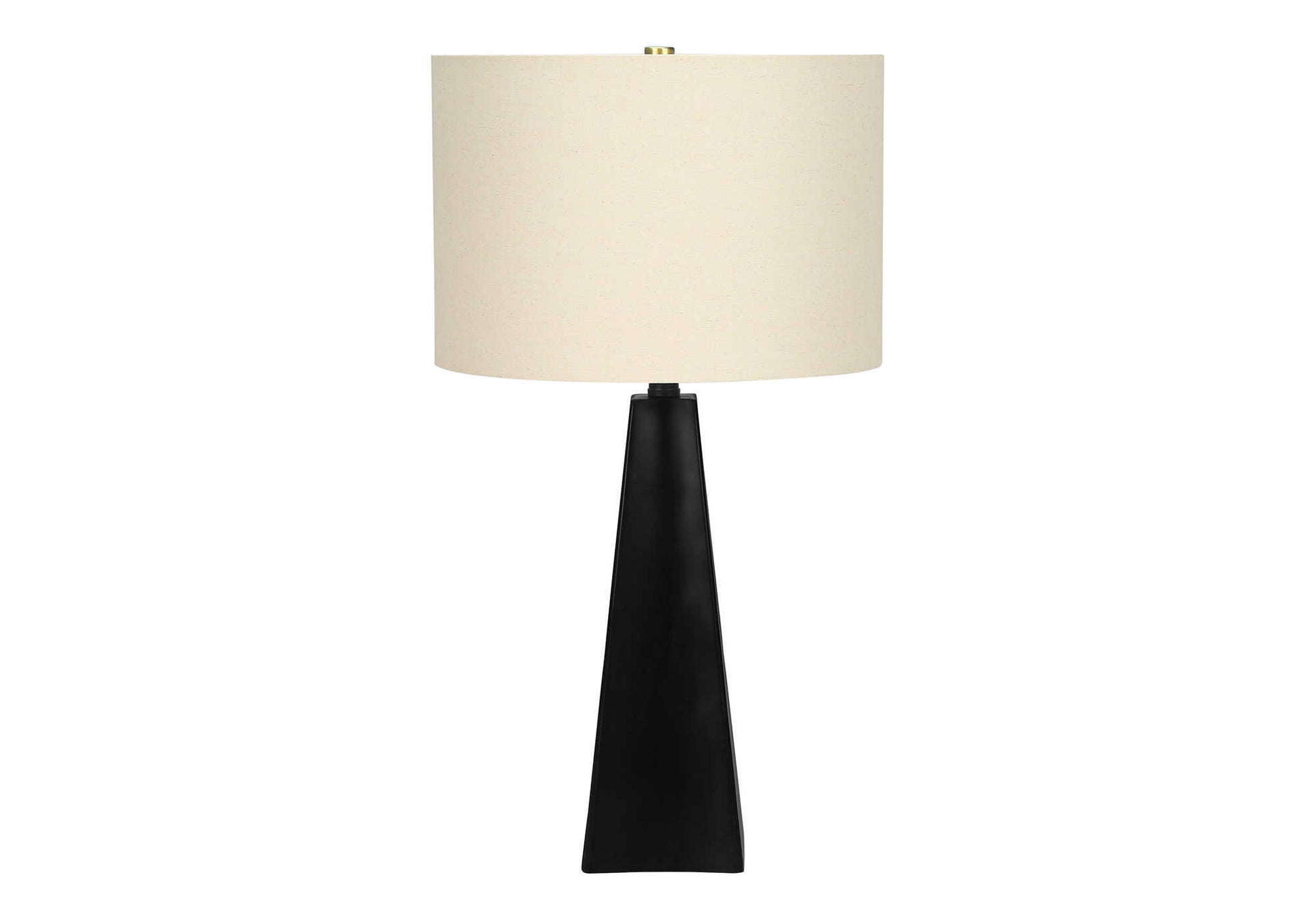 Lighting, 27"H, Table Lamp, Black Resin, Beige Shade, Modern Black Polyresin