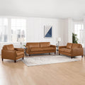 Yorkdale Leather Chair Cognac Down Filling Genuine Leather