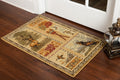 Woodland Gc Rst5401 Multi 5 Ft. 3 In. X 7 Ft. 3 In. Lodge Area Rug Cream Polypropylene