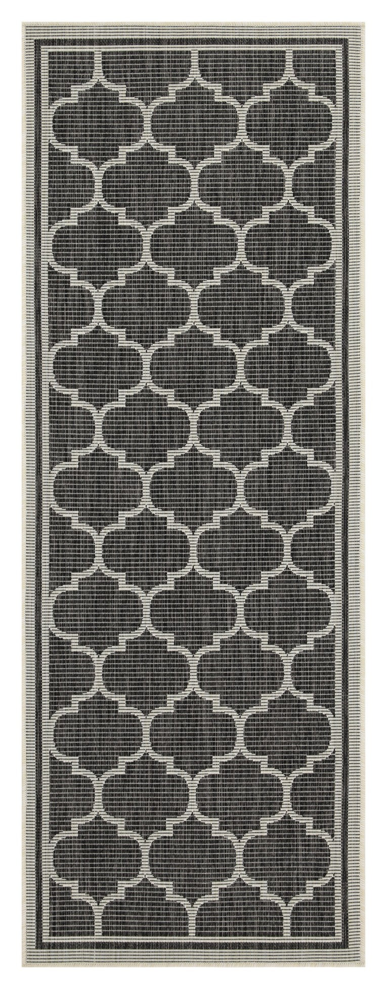 Sunshine Gc Har2005 Anthracite 5 Ft. 3 In. X 7 Ft. 3 In. Indoor Outdoor Area Rug Anthracite Polyester Polypropylene