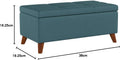 Storage Ottoman Teal Fabric