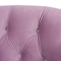 La Rosa Victorian Tufted Upholstered Accent Chair, Lavender Velvet Lavender Purple Foam Velvet