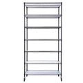 7 Tier Metal Shelf Wire Shelving Unit, 2450Lbs Heavy Duty Adjustable Storage Rack With Wheels & Shelf Liners For Closet Kitchen Garage Basement Commercial Shelving 81.5