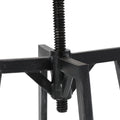 Metal Chair With Wooden Seat Antique Black Metal & Wood