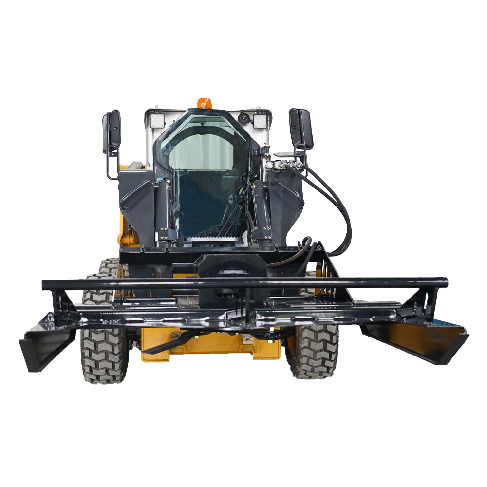 65" Small Skid Steer Hydraulic Heavy Duty Brush Mower Cutter Attachment Black Steel