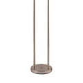 65 Inch Silver Floor Lamp, 3 Horizontal Swivel Lights, Frosted Glass Shade Silver Glass Metal