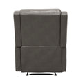 Faux Leather Upholstery Gray Reclining Chair 1Pc Living Room Furniture Comfort Seating Gray Faux Leather Wood Primary Living Space Solid Wood