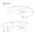 Modern Large Modular Sectional Sofa For Living Room, Bedroom, Salon, 3 Piece Free Combination Gray Polyester 3 Seat
