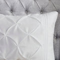 7 Piece Tufted Comforter Set White Queen Queen White Polyester