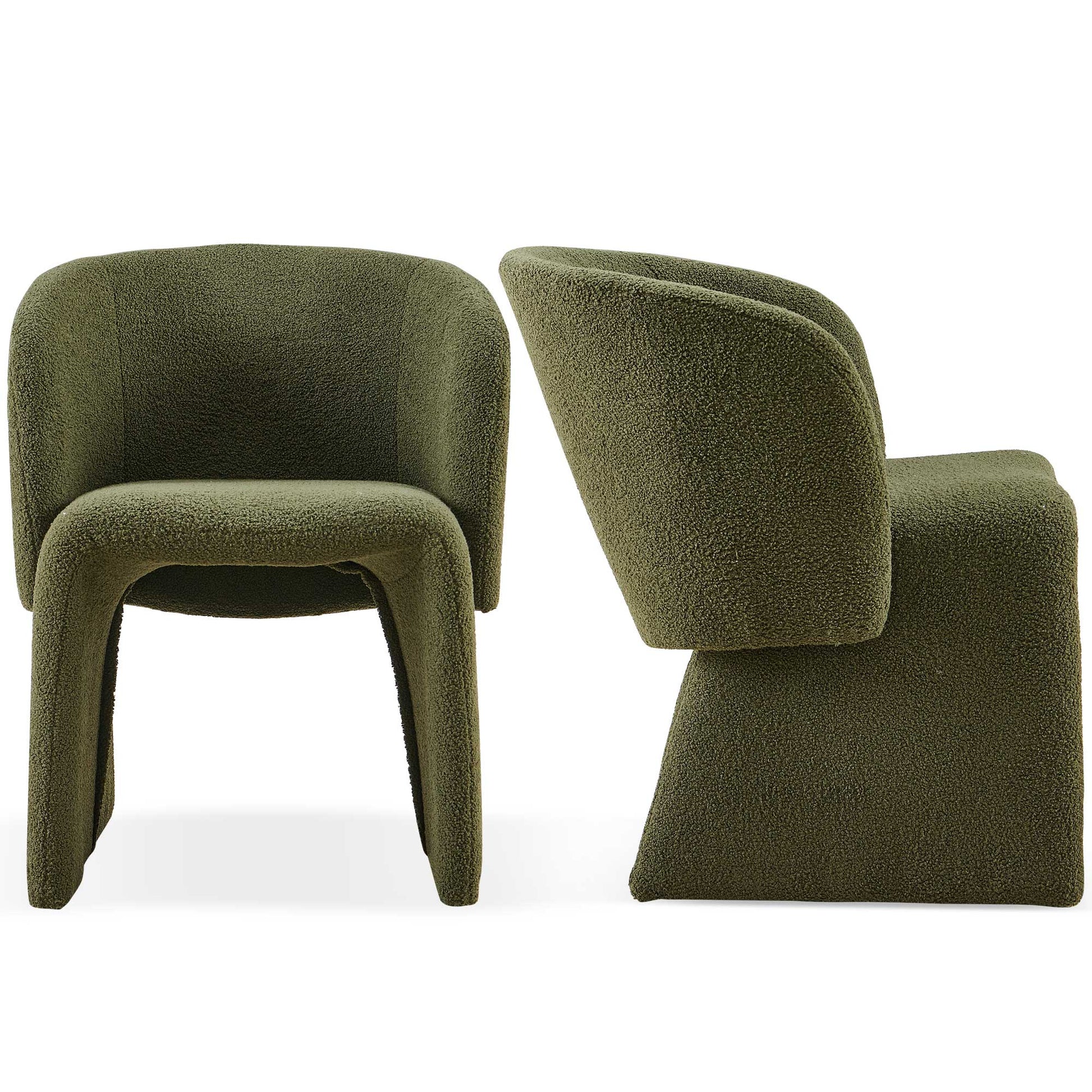 Modern Accent Chair Green Single Sofa Chair,Upholstered Side Chair Teddy Comfy Chair For Dining Room Bedroom Living Room Reception Green 1Pc Green Primary Living Space Modern Foam Teddy