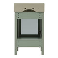 20 Inch Bathroom Vanity With Ceramic Sink Andstorage Ideal For Small Bathrooms Green Bathroom Solid Wood Mdf