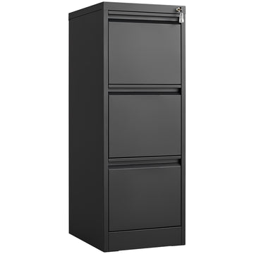 3 Drawer File Cabinet With Lock,Two Drawer Filing Cabinet,Vertical Metal File Cabinet For Home Office Organizer Storage Cabinet Fit Letter A4 Legal Size File Filing Cabinets 3 4 Drawers Black Office