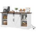 Homcom Sideboard Buffet Cabinet With Charging Station, 59