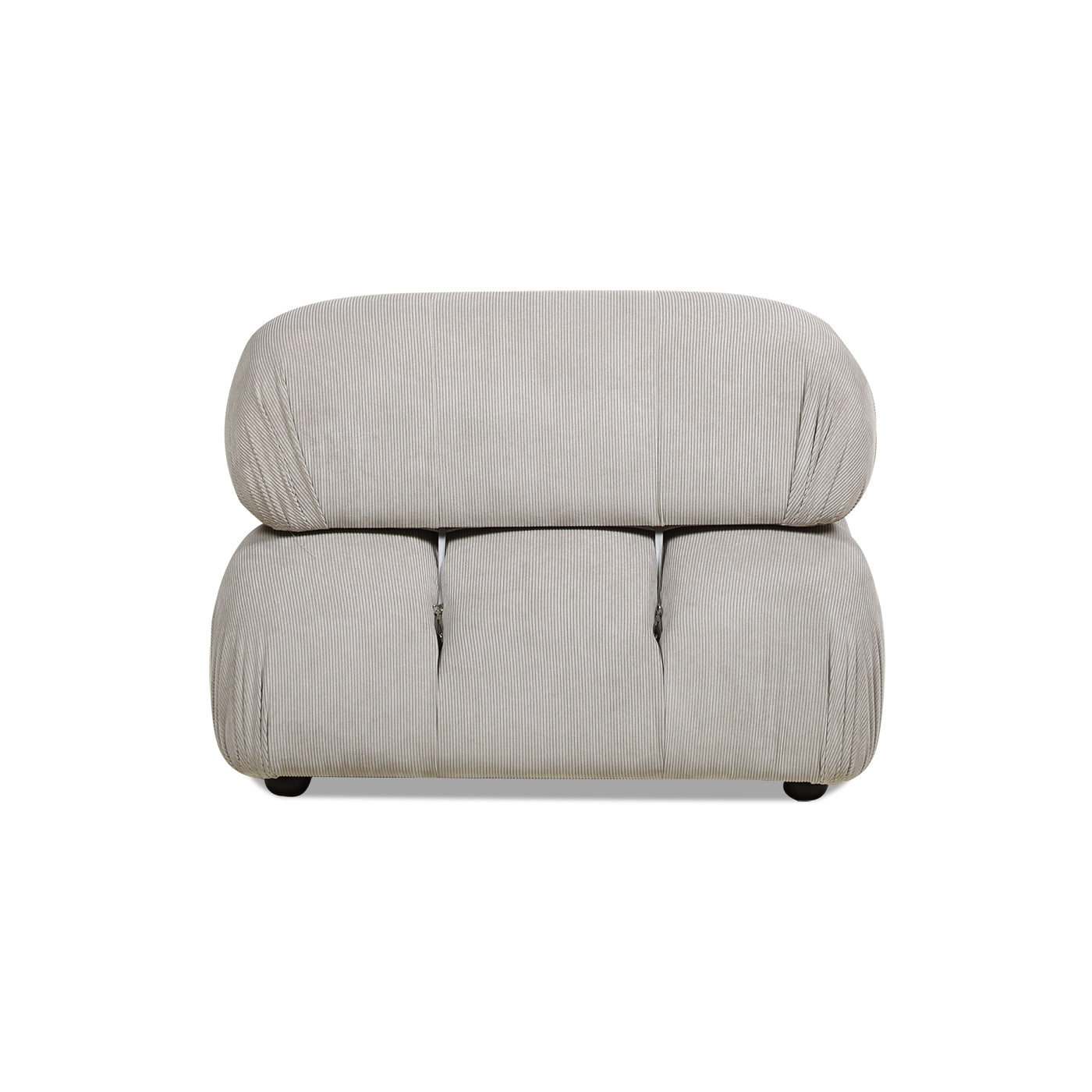 Marcel 36" Bubble Modular Modern Lounge Arm Chair, Pebble Gray Corduroy Gray Foam Corduroy