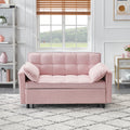 Folding Sofa Bed With Adjustable Back Access To Sofa Recliner Single Bed Adult Modern Chair Bed ,Pink Pink Corduroy 2 Seat