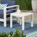 Cape Coral Side Table - White Aluminium