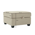 Adjustable Arms And Backs Sectional Sofa, Modern Sectional Couch U Shaped Sofa Couch With Storage Ottoman, Sofa With Convertible Chaise Beige Beige Polyester 4 Seat