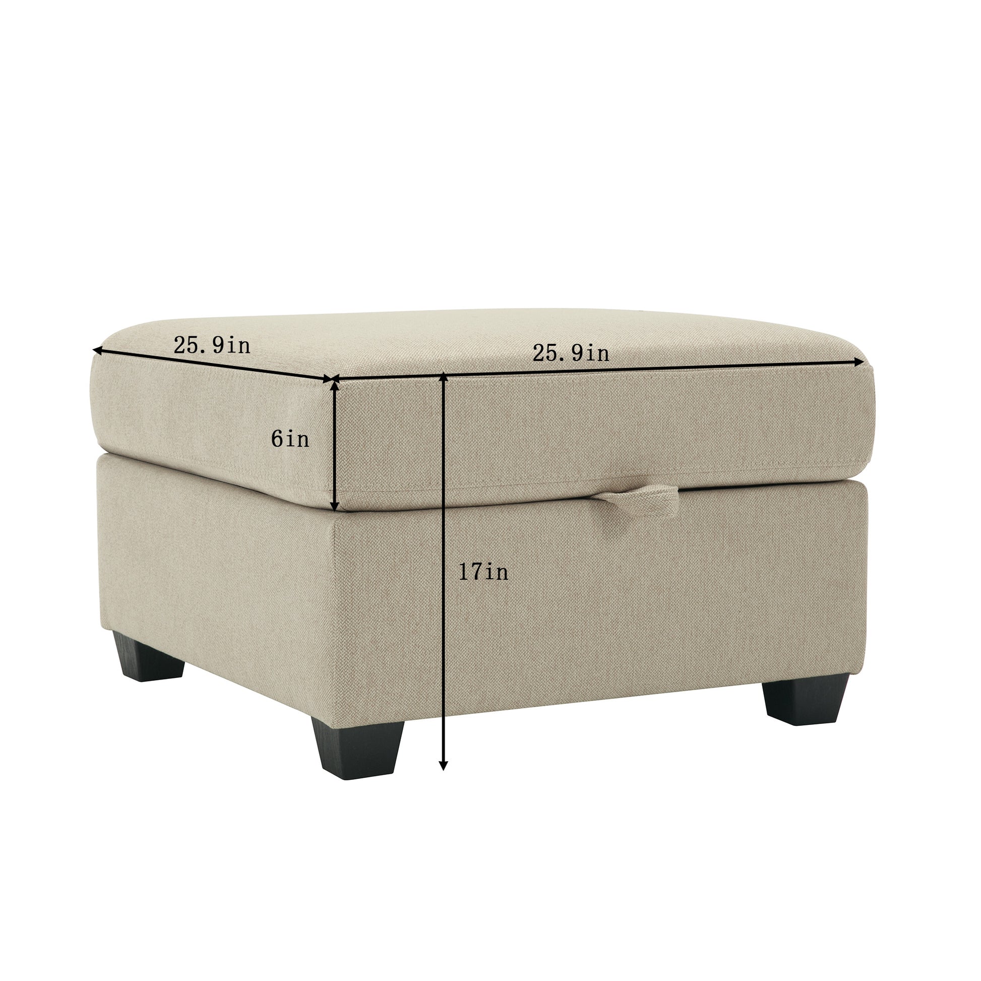 Adjustable Arms And Backs Sectional Sofa, Modern Sectional Couch U Shaped Sofa Couch With Storage Ottoman, Sofa With Convertible Chaise Beige Beige Polyester 4 Seat