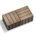 Patio Floor Tiles Pack Of 22 Wpc Wood Plastic Composite Patio Deck Tiles Diy Interlocking Decking Tiles, Quick Deck Floor Tile, Court Tile, Water Resistant Indoor Outdoor 11.8
