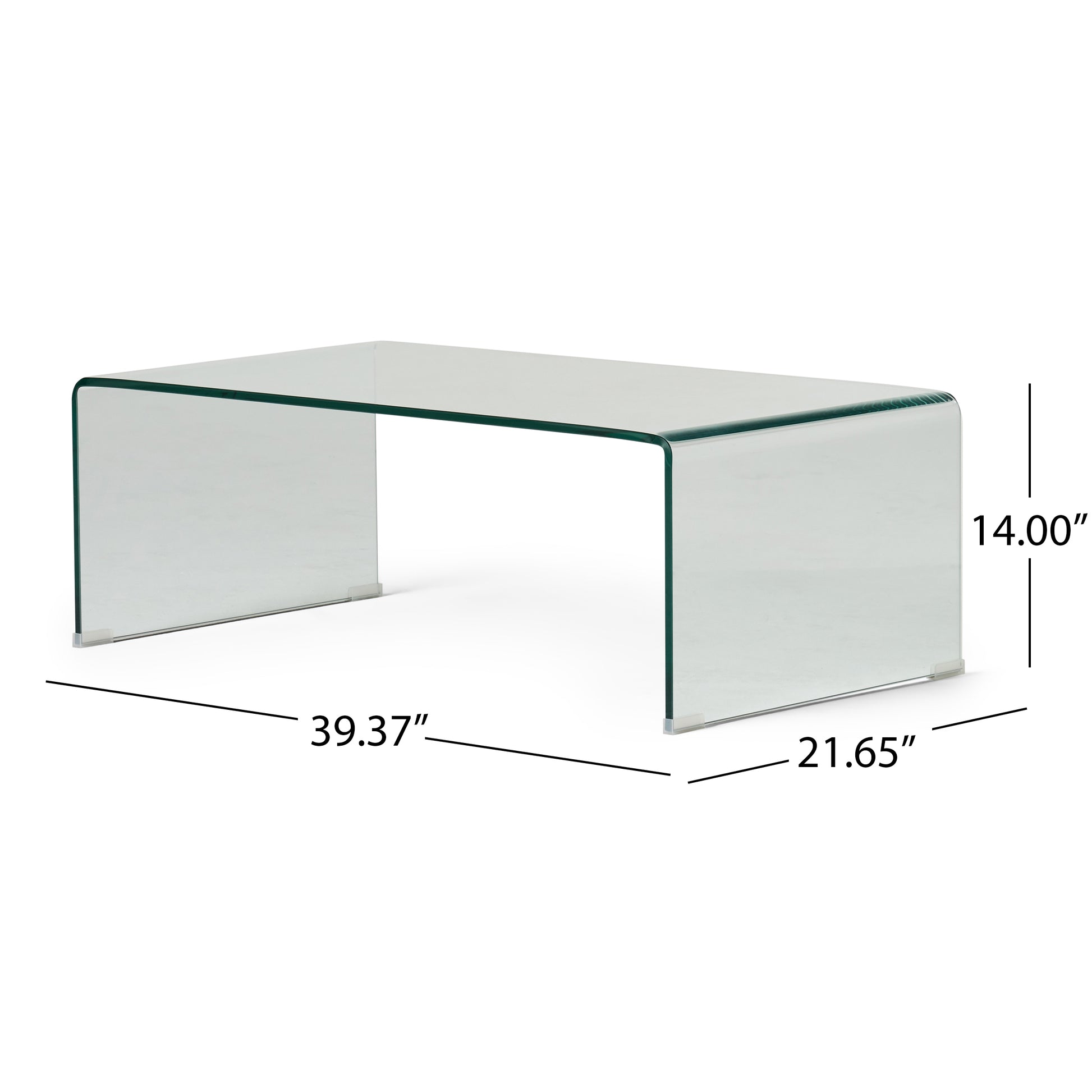 Coffee Table 12Mm Tempered Bent Glass Clear Tempered Glass