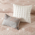 Cotton Jacquard Comforter Set Blush King Cal King King Blush Cotton