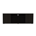 Redding Tv Stand Withcable Managment And Shelves For Tvs Up To 65'' Black 60 69 Inches Mdf Engineered Wood