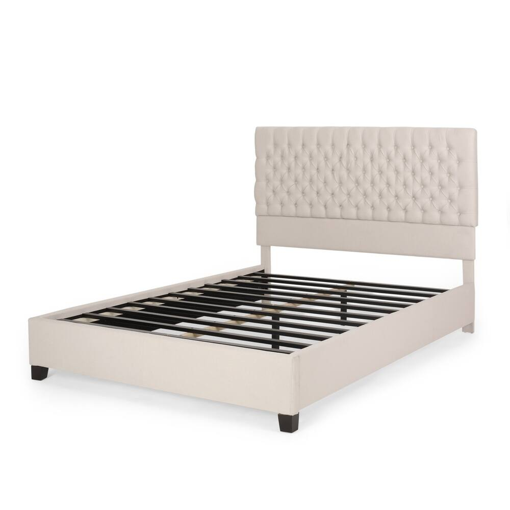 Scout Fully Upholstered Queen Whole Bed Queen Ivory Fabric