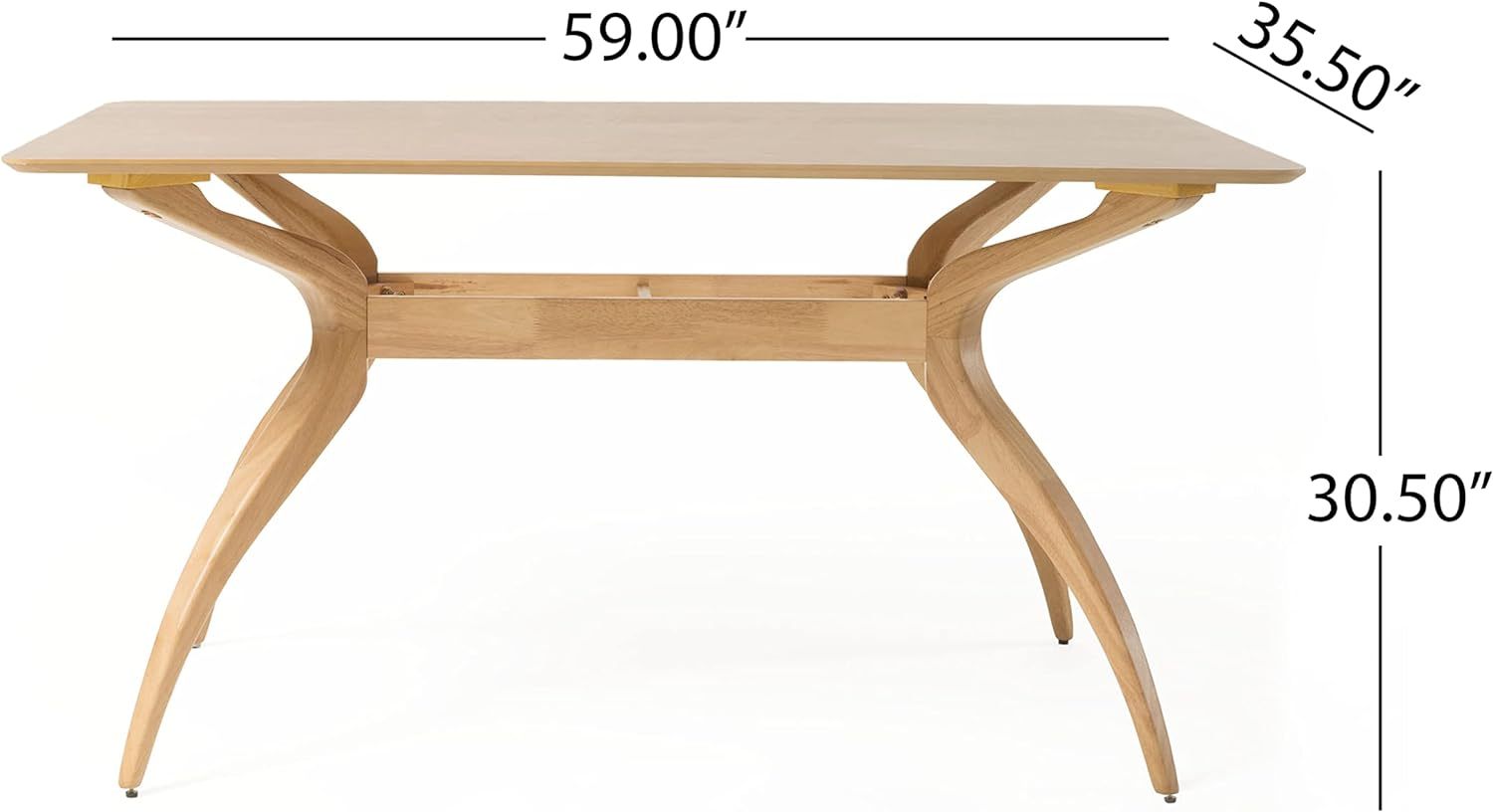 Dining Table Oak Rubber Wood