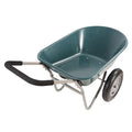 Wheel Barrow Two Wheeled Trolley For Green Garden 15 Inch Pneumatic Wheel Wb1001Gn Green Abs Steel Q235