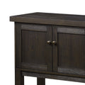 Distressed 1 Shelf Walnut Server With 3 Doors Walnut Dining Room Transitional Walnut Shelves Included Solid Wood Mdf