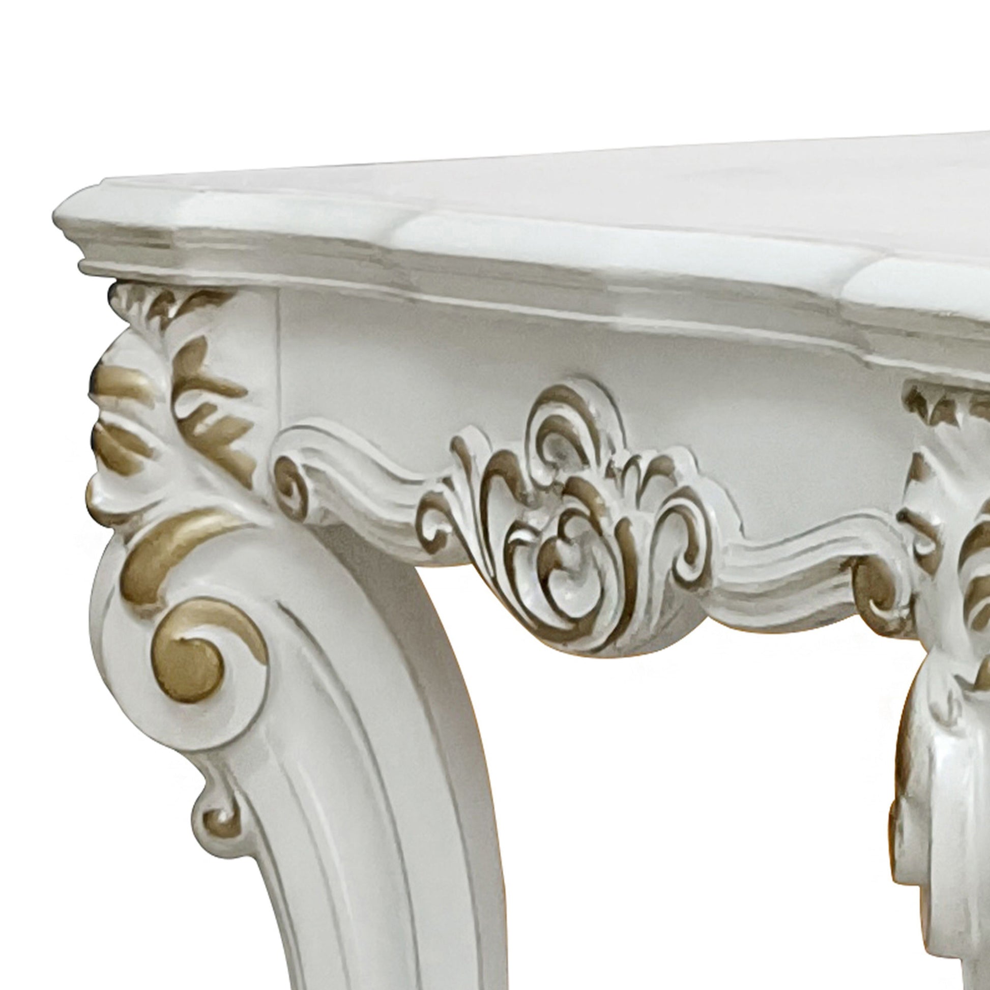 Antique Pearl Square End Table White Primary Living Space Poplar Rectangular Wood