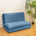 Large Folding Matress Sofa Bean Bag Bed, Foam Filling Folding Matress Sofa, Includes Removable And Machine Washable Cover, Soft Premium Faux Fur Blue Primary Living Space Soft Casual,Modern Foam Velvet