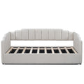 Upholstered Daybed With Underneath Storage,Twin Size, White Twin White Upholstered