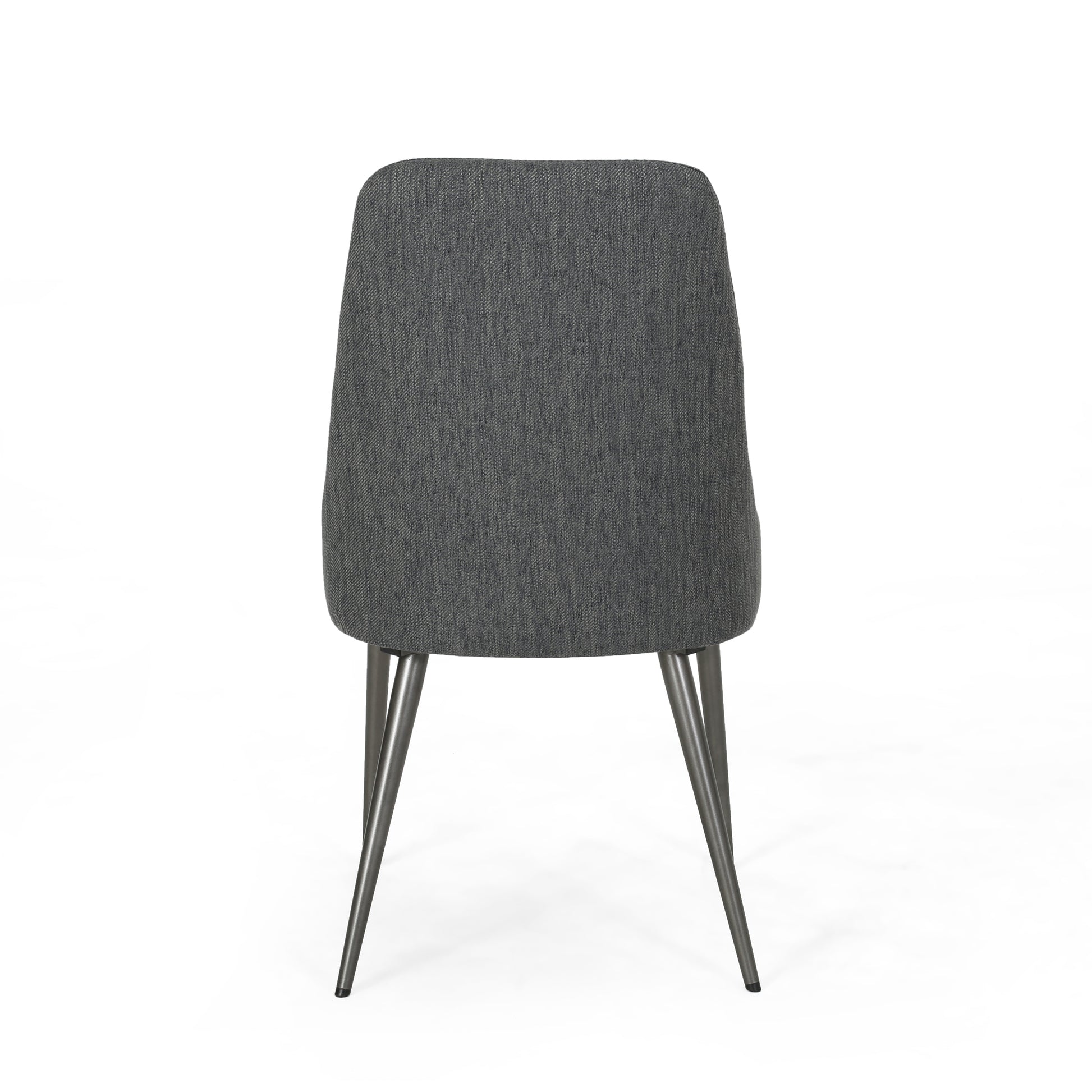 Dining Chair Set Of 2 Charcoal Fabric