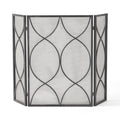 Fire Screen Black Silver Iron